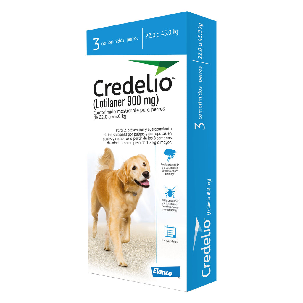 CREDELIO 900 MG 22-45 KG CAJA X 3 TAB