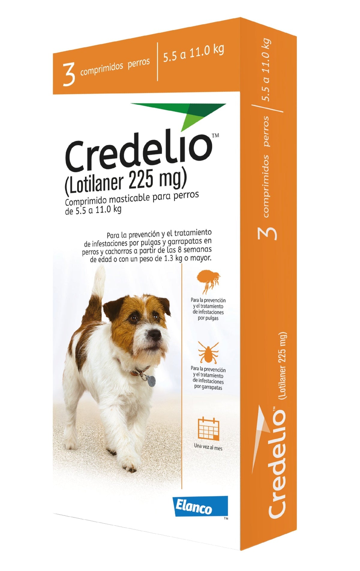 CREDELIO 225 MG 5.5-11 KG CAJA X 3 TAB