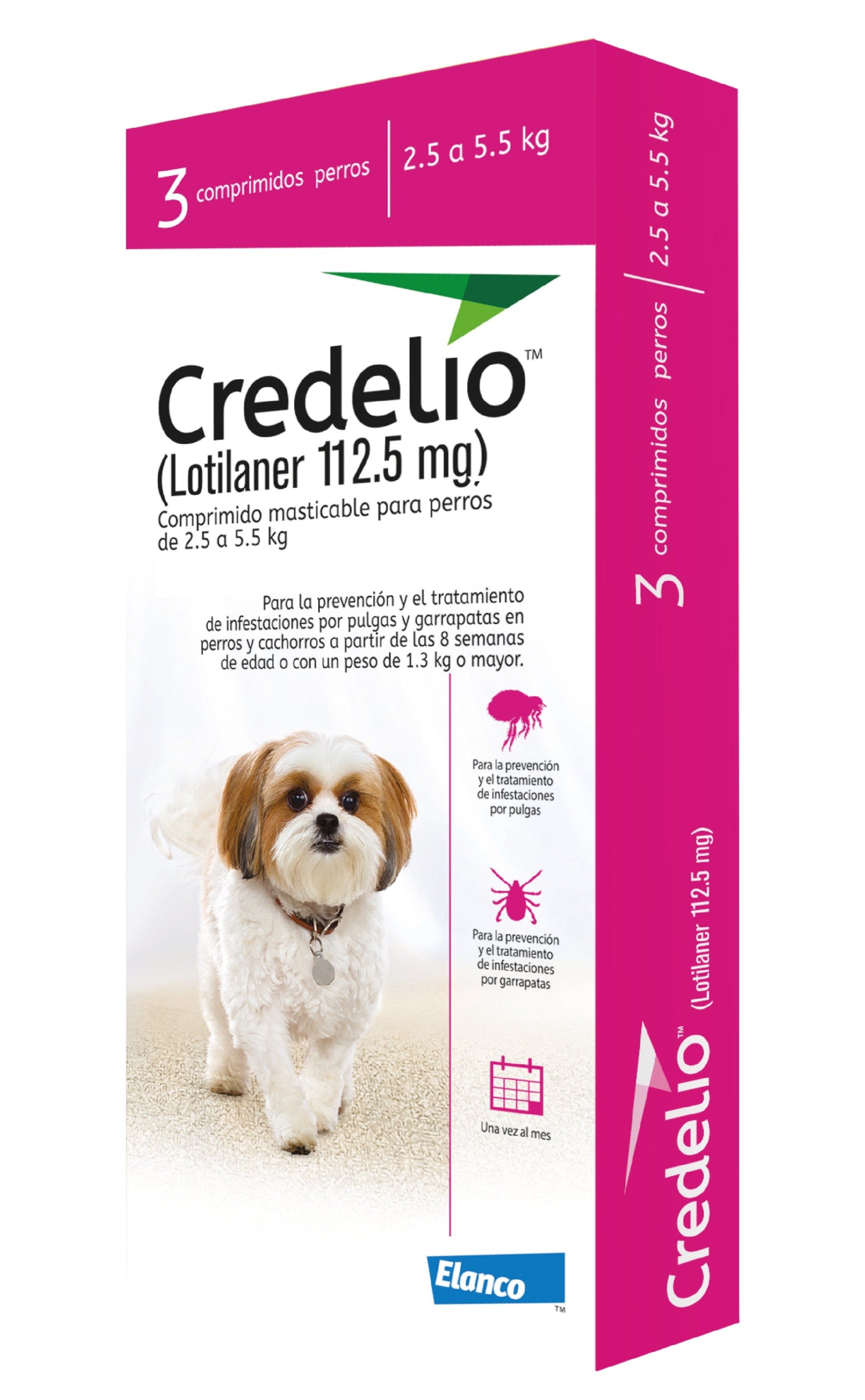 CREDELIO 112 MG 2.5-5.5 KG CAJA X 3 TAB
