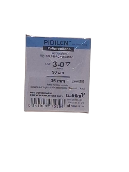 SUTURAS POLIPROPILENO PIDILEN N  3-0 RECTA
