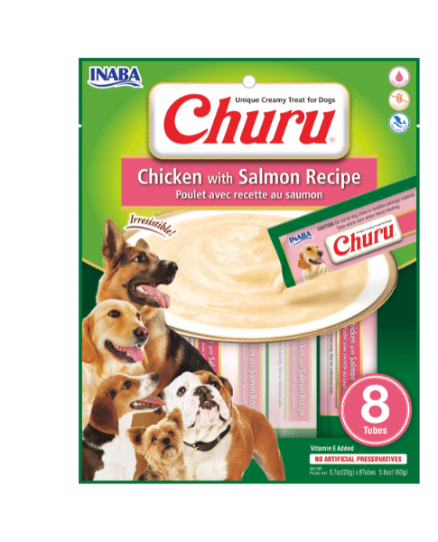 CHURU DOG SNACK POLLO Y SALMON X 160G X 8U USD603