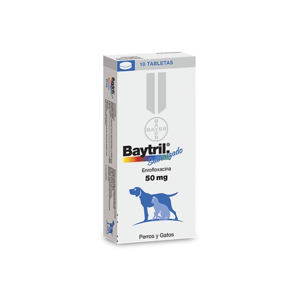 BAYTRIL SABORIZADO 50 MG X 10 TAB