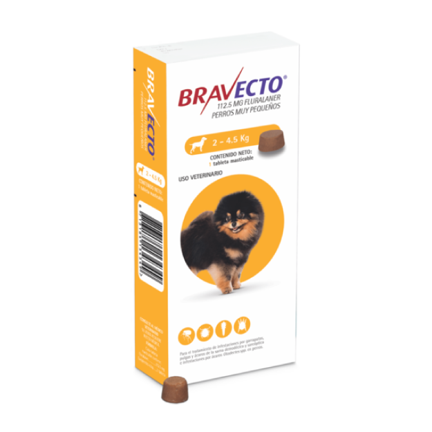 BRAVECTO 3 MESES  2 - 4.5 KG