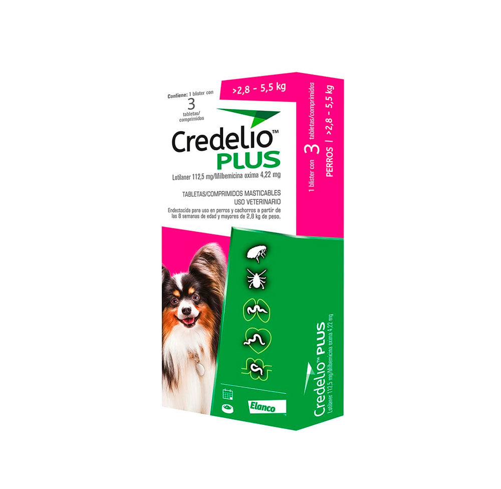 CREDELIO PLUS 112-5 MG 2.8 - 5.5 KG CAJA X 3 TAB