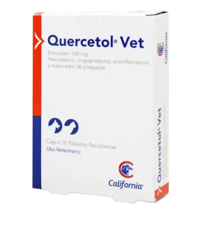 QUERCETOL VET 100 MG CJA X 10 TAB