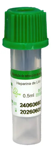 TUBO TAPA VERDE 0.5 GRADILLA X 100 UNIDADES