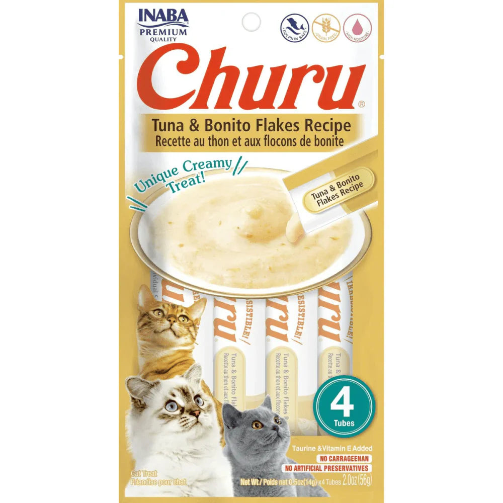 CHURU CAT SNACK ATUN & RECETA COPOS BON X 4 USA688