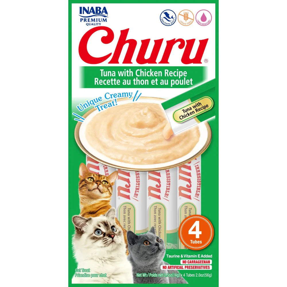 CHURU CAT SNACK ATUN Y POLLO X 56 GRS X 4U USA602