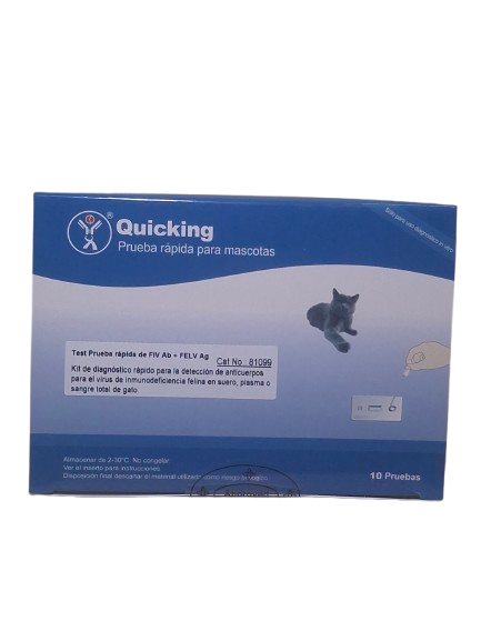 KIT PRUEBA RAPIDA FIV AB+FELV CAJA X 10 UNIDADES