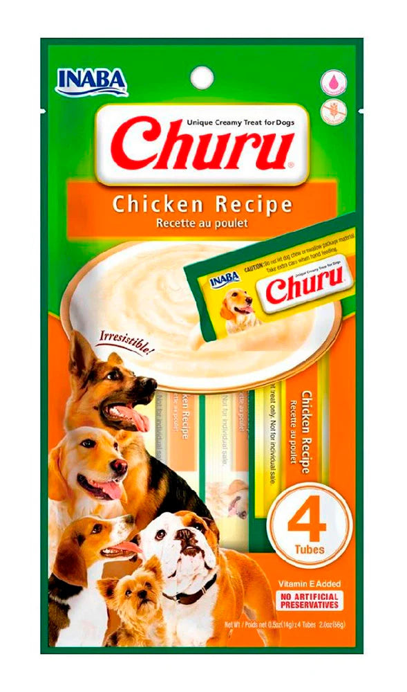 CHURU DOG SNACK POLLO Y QUESO X 56G X 4U USD614