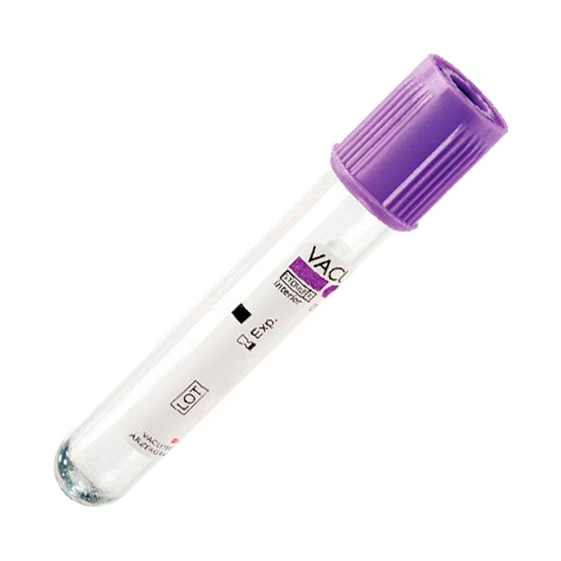 TUBO TAPA LILA 3 ML X 100 UNIDADES
