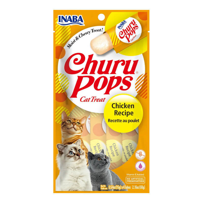CHURU CAT SNACK POPS POLLO X 60 GRS X 4 U USA712