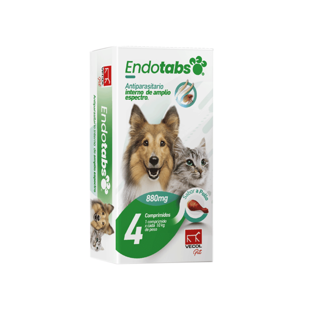 ENDOTABS MED ANTIPARASITARIO X 880 MG X 4 TAB