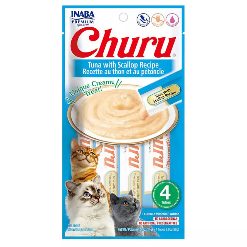 CHURU CAT SNACK ATUN Y VIEIRA X 56 GRS X 4U USA604